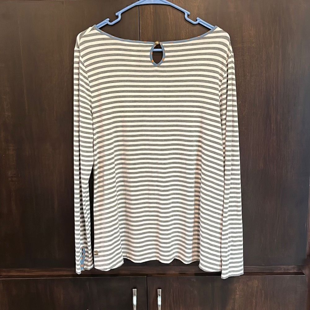 Matilda Jane From Within Striped Long Sleeve Keyhole Size Medium - Picture 3 of 7